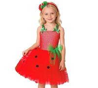 Générique Enfants Deguisement Cosplay Robe de Princesse Soirée Tulle Robes en Tutu Rouge Robes de Carnaval Fête Candy Sirène Petite abeille Princesse féérique Costume pour Bébé Enfant Filles