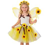Générique Enfants Deguisement Cosplay Robe de Princesse Soirée Tulle Robes en Tutu Rouge Robes de Carnaval Fête Candy Sirène Petite abeille Princesse féérique Costume pour Bébé Enfant Filles