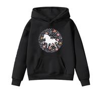 Générique Enfants Filles Sport Shirt,Sportwear Fashion Trendy Vêtement Printemps et Automne Décontracté Joli Sweat Capuche Cartoon Imprimé Tenue Graphique pour Vêtements Mode Fille Ado 7-14 Ans