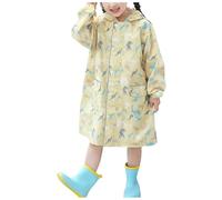 Générique Enfants Rain Gear Fille GarçOn Enfants VêTements De Pluie Simple Vient avec Sac De Stockage Adapté Aux Enfants Manteau De Pluie LéGer à l'eau Hoodie VêTements ExtéRieurs (Yellow, L)