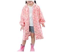 Générique Enfants Rain Gear Fille GarçOn Enfants VêTements De Pluie Simple Vient avec Sac De Stockage Adapté Aux Enfants Manteau De Pluie LéGer à l'eau Hoodie VêTements ExtéRieurs (L)