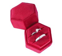Générique Engagement Ring Box - 1.97x1.85x1.77 Inches, Wedding Ring Storage, Portable | Anti-slip Velvets Lined Rings,Wedding Rings Case For Engagement, Weddings, Proposal