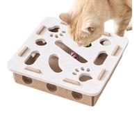 Générique Engaging Dog Puzzle - Interactive Cat Toy ¦ Cat Treat Puzzle with Scratching and Maze Design, Enrichment Toys for Cats, Multi-Sensory Play, Pet Scratching Board with Bell Track for Exercise