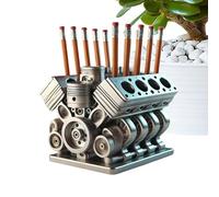 Générique Engine Block Pencil holder - Not Easy to Break, Engine Block Desk Organizer, Engiine Bllock Pencil Organizer Storage | Pen Orrganizer for Desk, Business Card Stand for Friends Family Boys