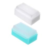 Générique Ensemble 2 Brosses Sensorielles Réutilisables Blanc et Vert Brosse de Bain Douce en Plastique et Éponge Outil de Massage Tactile pour -Né et Thérapie par Pression pour Bain et