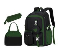 Générique Ensemble 3-En-1 Sac à Dos Scolaire Pour Filles, sac à Dos Enfant LéGer et Respirant, Composé D’Un Sac à Livres sac à Repas Isolé Et Trousse à Crayons, Design Mignon Pour Primaire Et CollèGe
