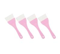 Générique Ensemble 4 Pcs Pinceaux Applicateurs pour Masque Facial, Brosse Soin Peau en Fibres Douces, Couleur Rose, pour Application Précise de Masques et Sérums, Usage Visage et Corps,