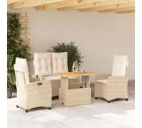 Générique Ensemble à Manger de Jardin Coussins 4 pcs Beige résine tressée,Salons de Jardin,51.2KG-3277419
