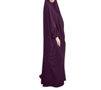 Générique Ensemble abaya et khimar soie de medine, opaque,Abaya long avec khimar assorti,jilbab soie de medine, hijab islamique,voile priére,pour femme musulmane voilée,hejj,omra,madrassa,quotidien