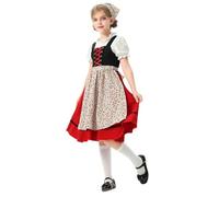 Générique Ensemble Bavarois pour Petite Fille, Fille Robe Traditionelle de Bavière Filles Halloween Costume Fete Carnaval Set Vêtements Tenue Oktoberfest Tablier |