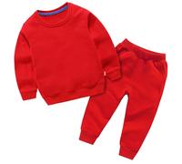 Générique Ensemble Bebe GarçOn,BéBé GarçOn Fille VêTements Hiver Couleur Unie Pull à Manches Longues Sweat-Shirt Pantalon 2 PièCes Automne Tenues Ensemble (Rd1 7-8 Years)