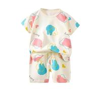 Générique Ensemble Bebe Garçon Eté Ensemble pour Petit Garçon T Shirt Manche Courte Et Short en Coton avec Impression Cartoon Confortable pour Enfants De 3 Mois A 8 Ans Plusieurs Modeles Disponibles