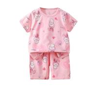 Générique Ensemble Bebe Garçon Eté Ensemble pour Petit Garçon T Shirt Manche Courte Et Short en Coton avec Impression Cartoon Confortable pour Enfants De 3 Mois A 8 Ans Plusieurs Modeles Disponibles