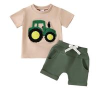 Générique Ensemble Bébé Garçon Été Vêtements Bébé Garçon Ete Ensemeble T Shirt Manche Courte et Short pour Les Activités Sportives vêtements Enfant pour Plage Piscine et Vacances Ensembles
