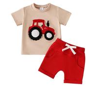 Générique Ensemble Bébé Garçon Été Vêtements Bébé Garçon Ete Ensemeble T Shirt Manche Courte et Short pour Les Activités Sportives vêtements Enfant pour Plage Piscine et Vacances Ensembles