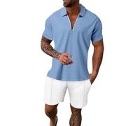 Générique Ensemble Chemise Et Short Hawaien Homme Lin Complet Golf Echarpe Peche Ciel Course sans Tissé Football Unicolore Ceremonie Nœud Baptême Américain Qui Prix France Habillée