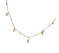 Générique Ensemble collier et à deux couches de perles d ' imitation et chaîne de clavicule en alliage, bijoux parfaits pour toutes les occasions