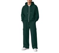 Générique Ensemble complet de survêtement ample à capuche avec cordon de serrage et pantalon cargo pour homme