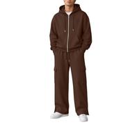 Générique Ensemble complet de survêtement ample à capuche avec cordon de serrage et pantalon cargo pour homme