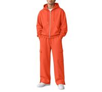Générique Ensemble complet de survêtement ample à capuche avec cordon de serrage et pantalon cargo pour homme
