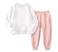 Générique Ensemble Complet d'hiver pour Nouveau-né col Rond Haut et Pantalon avec Poche Sportswear, Tracksuit Set for Jogging Décontracté Confortable surdimensionné Combinaison de Neige Fille Garçon