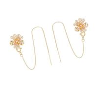 Générique Ensemble d ' Accessoires Anti-Perte pour écouteurs avec, Gold | Clip de chaîne d ' écouteurs à enfileur floral pour les sorties quotidiennes, construction en cuivre pour un usage