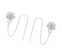 Générique Ensemble d ' Accessoires Anti-Perte pour écouteurs avec, Silver | Clip de chaîne d ' écouteurs à enfileur floral pour les sorties quotidiennes, construction en cuivre pour un usage