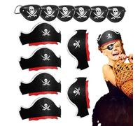 Générique Ensemble d'accessoires de costume de pirate | Kit de fête de cosplay d'Halloween pour pirate | Cadeaux de fête de d'Halloween pour adultes garçons filles