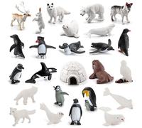Générique Ensemble d'animaux Polaires - Figurines De en PVC Arctique | Mini Figurines d'animaux De Réalistes, Décorations De Bureau Et Cadeaux De Fête, Collection Éducative pour Les Amoureux des Enf