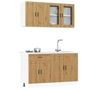 Générique Ensemble d'armoires de Cuisine 4 pcs Kalmar Bois d'ingénierie,Meubles,Armoires & Meubles de Rangement,Meubles de Cuisine,Brun,80.9 KG,3314880