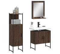 Générique Ensemble d'armoires de Salle de Bain 3 pcs chêne Marron,Ensembles de Ensembles de mobilier pour salles de bains-3214348