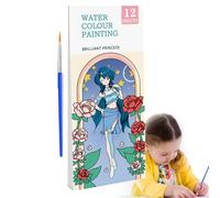 Générique Ensemble d'art de peinture à l'aquarelle, livre de peinture à l'aquarelle pour tout-petits | Livres de coloriage Ensemble de petits tampons de - Kit d'art de de voyage avec pinceau p