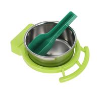 Générique Ensemble de 1 mangeoire Suspendue en Acier Inoxydable avec Support à Pince et perchoir pour Oiseaux (Perruche, Conure, Pinson, cacatoès) - Accessoires pour Cage à Perroquet