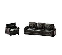 Générique Ensemble de 2 Canapés pour Maison de Poupée, Jeu D'imitation, Mobilier Miniature pour Micro- à L'échelle 1/64, Décoration pour Table de, Noir