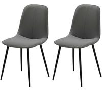 Générique Ensemble de 2 chaises de Salle à Manger Confortables avec Dossier en Cuir | Chaise de Bureau avec Support en Fer for hôtel et café(H)