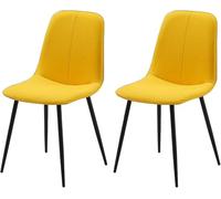 Générique Ensemble de 2 chaises de Salle à Manger Confortables avec Dossier en Cuir | Chaise de Bureau avec Support en Fer for hôtel et café(A)