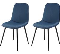 Générique Ensemble de 2 chaises de Salle à Manger Confortables avec Dossier en Cuir | Chaise de Bureau avec Support en Fer for hôtel et café(C)