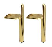 Générique Ensemble De 2 Pieds De Canapé avec Supports Métalliques Et Vis, Pied Table D'appoint Réglables, pour Canapé, Fauteuil, Armoire, Pouf, Causeuse Support(Gold,13cm/5.1in)