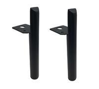 Générique Ensemble De 2 Pieds De Canapé avec Supports Métalliques Et Vis, Pied Table D'appoint Réglables, pour Canapé, Fauteuil, Armoire, Pouf, Causeuse Support(Noir,10cm/3.9in)
