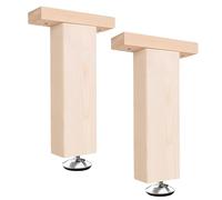 Générique Ensemble de 2 Pieds de Meubles en Bois | Pieds de Remplacement pour Canapé, Lit, Banc, avec Pieds Réglables Et Vis Pied pour Sommier Liaison(24cm/9.4in)