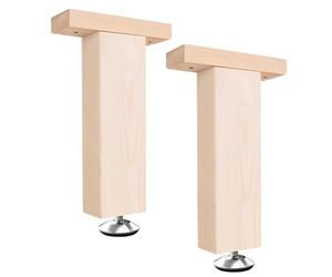 Générique Ensemble de 2 Pieds de Meubles en Bois | Pieds de Remplacement pour Canapé, Lit, Banc, avec Pieds Réglables Et Vis Pied pour Sommier Liaison(70cm/27.5in)