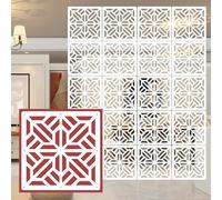 Générique Ensemble de 26 Panneaux décoratifs Suspendus pour séparer Les pièces - Paravents muraux épais avec Design ajouré pour Chambre, Salon, Salle à Manger, Cuisine, Restaurant - Blanc