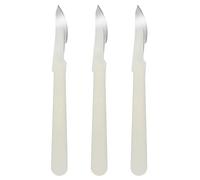 Générique Ensemble de 3 Outils Acier au Carbone Couteaux à Inciser la Pâte Raclette de Façonnage pour Boulangerie Ustensiles Blancs pour Cuisson et Préparation du Maison