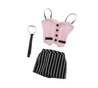 Générique Ensemble de 3 Pièces pour Figurines Féminines Articulées 1/6 Comprenant Un Haut, Une Jupe et Une Cravate pour Poupées de 30 Cm (12 Pouces), Rose