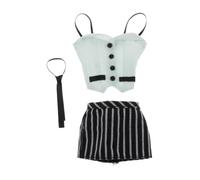 Générique Ensemble de 3 Pièces pour Figurines Féminines Articulées 1/6 Comprenant Un Haut, Une Jupe et Une Cravate pour Poupées de 30 Cm (12 Pouces), Gris