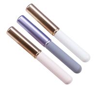 Générique Ensemble de 3 Pinceaux à Lèvres Capuchon Applicateurs de Maquillage pour Femmes Couleurs Violet Blanc et Rose Outils Compacts pour Application Précise et Retouches Rapides