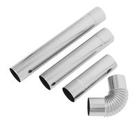 Générique Ensemble de 4 Conduits en Acier Inoxydable pour Poêle à Granulés Comprendant Tubes Droits pour Conduit de Cheminée Ventilation Optimale et Nettoyage Facilité