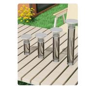 Générique Ensemble de 4 Pieds de Meubles en Acrylique, Pieds d'armoire réglables Transparents Robustes avec Noyau en Acier Inoxydable, rehausseurs de Support de canapé for Meuble TV(Height 20cm)