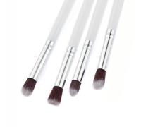 Générique Ensemble de 4 Pinceaux Maquillage Yeux pour Fards à Paupières, Poils Synthétiques Doux, Manche en Bois, pour Maquillage Quotidien et Voyage