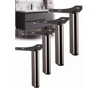 Générique Ensemble de 4 rehausseurs de lit Robustes, Support de Pieds antidérapants réglables for Cadre de lit, canapé, Chaise, capacité de 1500lb(Black,12cm/4.7 in)